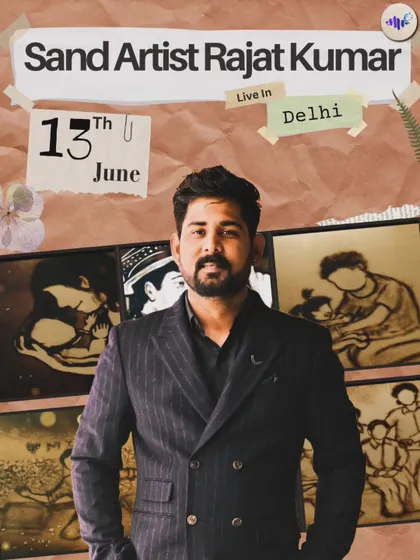 A promotional poster for one of my live shows in Delhi. Each performance is a unique event where I connect with a new audience.