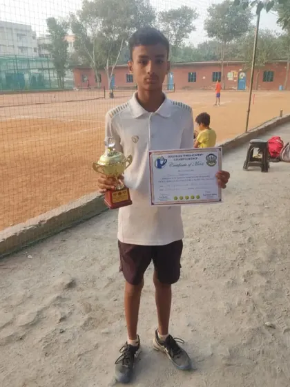 Mukul, the U-14 winner at the Good Slice tournament. His victory is another example of the success of our training methods.