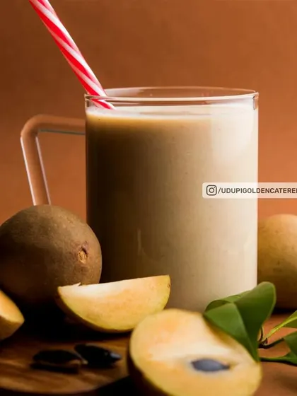Our Sapota (Chikoo) Milkshake is a naturally sweet and creamy drink. We focus on using fresh, seasonal fruits to create our signature milkshakes.