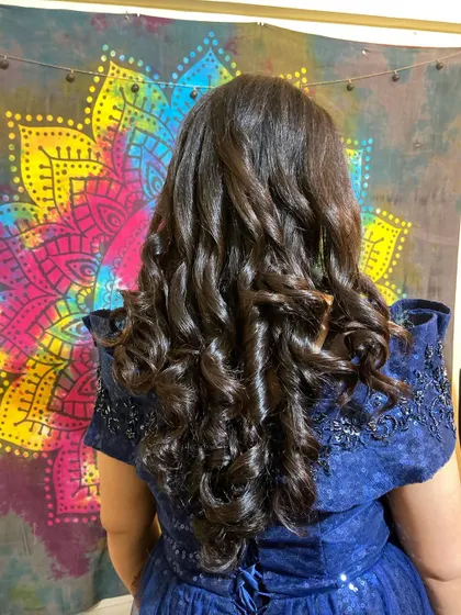 The final result: beautiful, bouncy curls that have great volume and movement.