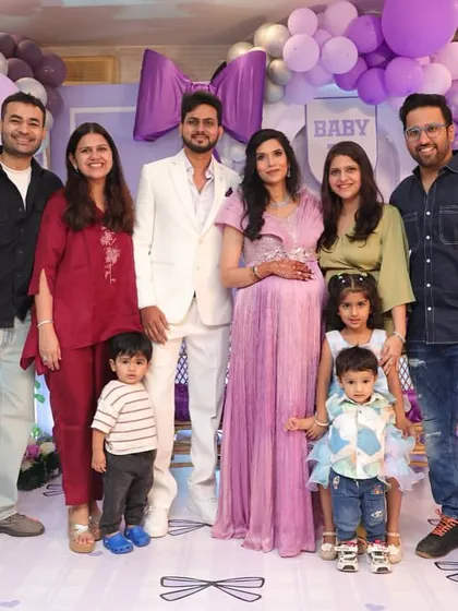 A lovely family photo from the 'Baby 2.0' celebration.