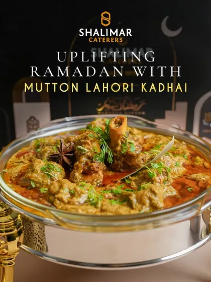 Uplifting Ramadan with our Mutton Lahori Kadhai. This dish, known for its bold and aromatic spices, brings an authentic taste of Lahore to your Iftar table.