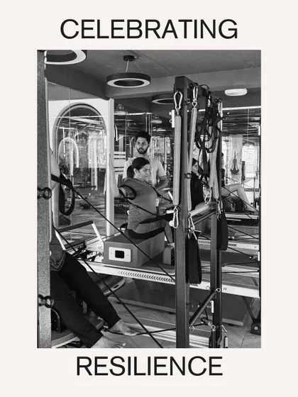 Celebrating the resilience of mothers in our studio. This image captures a mom-to-be working out with careful guidance, showing that fitness is a journey for every stage of life.