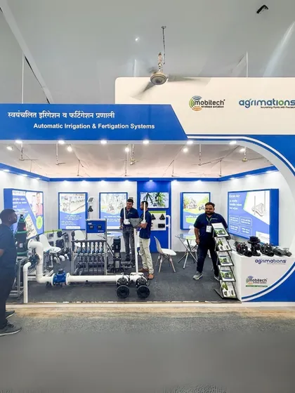 Our modern and spacious stall at the Krishithon 2024 event in Nashik.