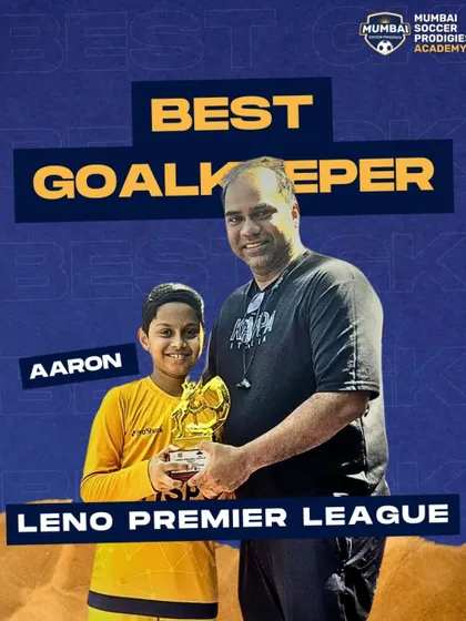 Aaron, crowned Best Goalkeeper in the Leno Premier League.