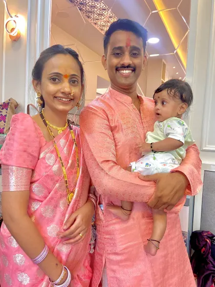 The happy young family in their new home. Creating spaces where families can grow and make memories is the most fulfilling part of my work.