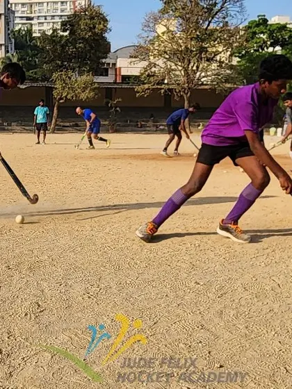 More action from our summer camp, showing players focused on their stickwork.