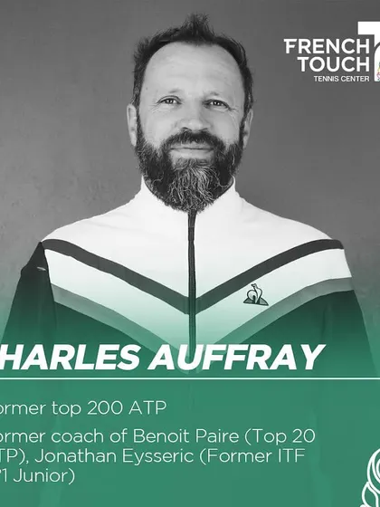 Learn from the best. We are proud to have coaches like Charles Auffray, a former top 200 ATP player and coach to world-class professionals, as part of our consulting team.