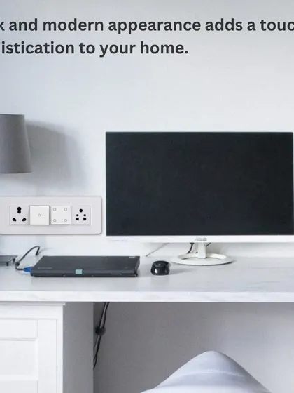 The sleek and modern appearance of our smart switches adds a touch of sophistication to your home office. The clean lines and minimalist design complement a productive and uncluttered workspace while providing smart functionality.