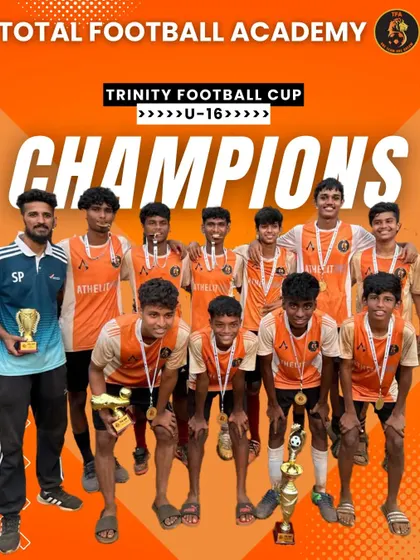 Our U16 team stands victorious as champions of the Trinity Football Cup. This win is a testament to their teamwork and relentless spirit.