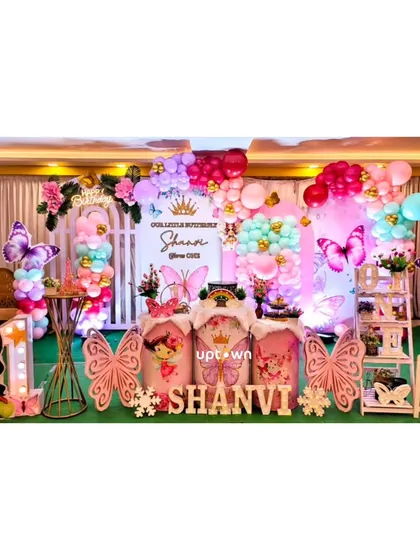 The full stage setup for the "Our Little Butterfly" theme.