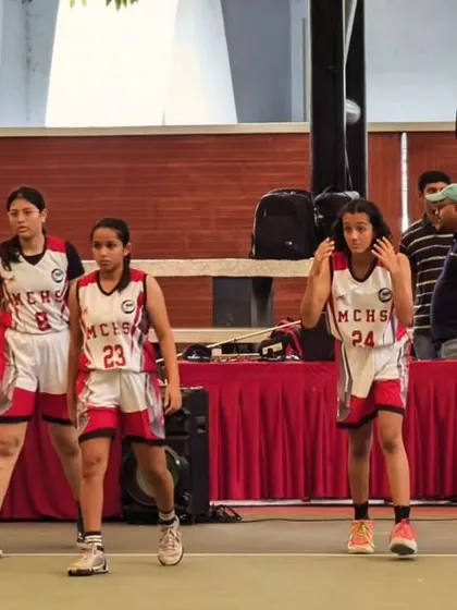 A moment of focus from our U13 girls during a timeout at the state championship.