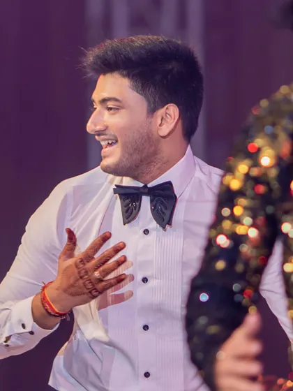 The pure joy of performing. This groom was a natural on stage, and his happiness was contagious.