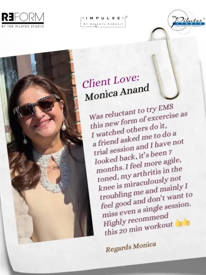 A heartfelt note from Monica, who was initially reluctant but has not looked back in 7 months. She feels more agile, toned, and her knee arthritis is no longer troubling her.