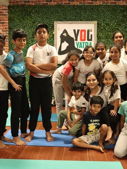 Our group of little yogis, full of big energy and even bigger smiles after a fun Children's Day celebration.