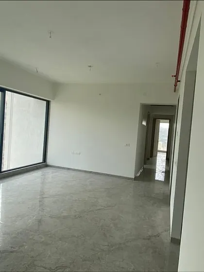 Another angle of the bare shell at the 'Vrindavan' project. This view shows the large window that we wanted to make a central feature of the living space.