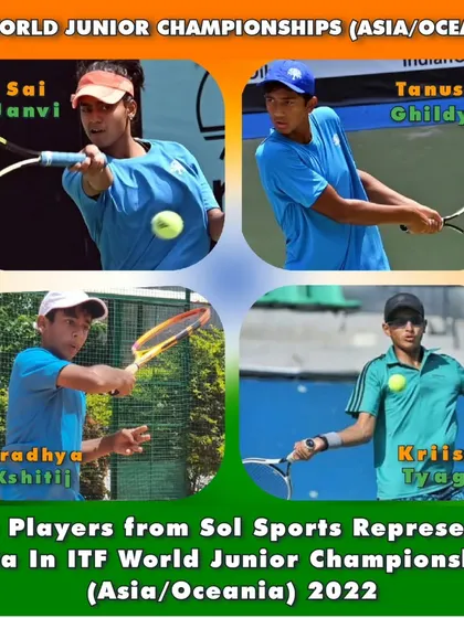 In 2022, four of our players represented India in the ITF World Junior Championships. This is a testament to the quality and consistency of our training program.