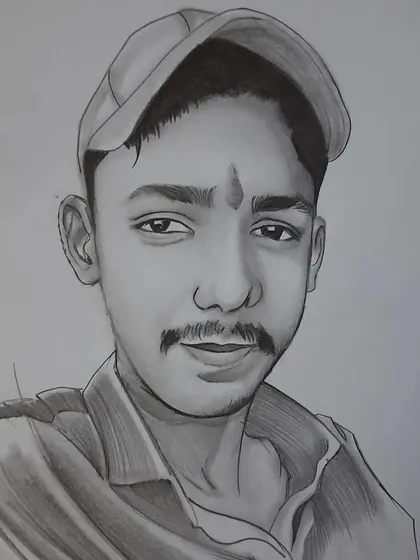 This A4 size commission work is a portrait of a young man. I used graphite pencils to create a clean and sharp look, paying attention to the details of his cap and expression.