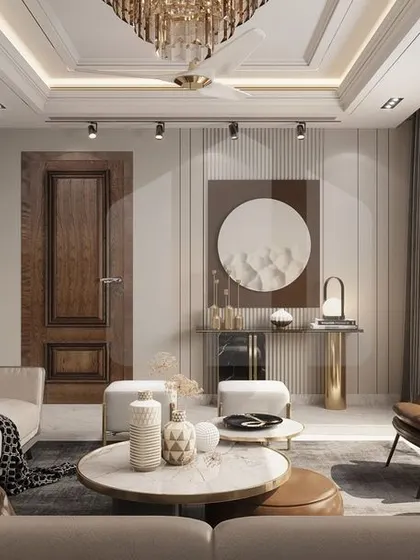 Natural light and clean lines define this elegant living room. We used a soft, neutral color palette, minimalist wall art, and floor-to-ceiling windows to create a bright and airy space that feels both luxurious and connected to the outdoors.