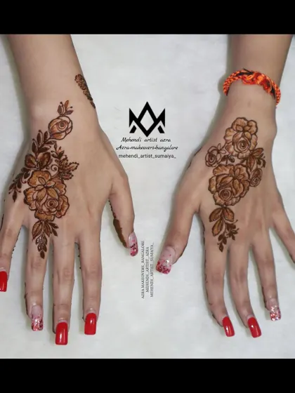 A simpler, elegant Arabic floral design, perfect for a party or small gathering.