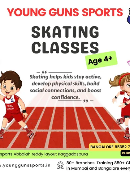 This graphic announces our new skating classes, highlighting the benefits of staying active and building confidence.