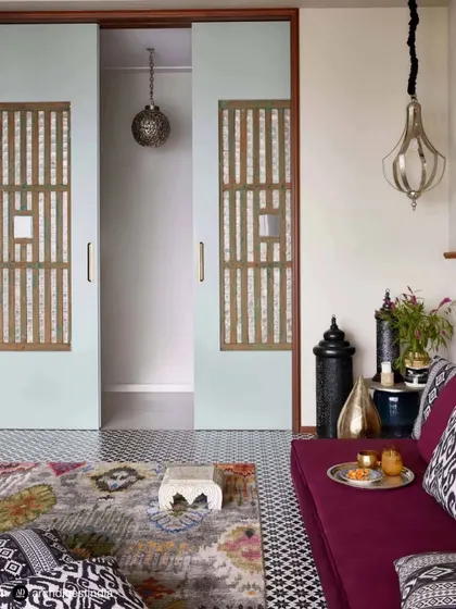 A feature in Architectural Digest on Dhvani Bhanushali's family home, located on the 76th floor of a Mumbai skyrise. The brief was to create a calm, fuss-free safe haven that reflected her journey as an artist, a space of understated luxury that feels like a true retreat.