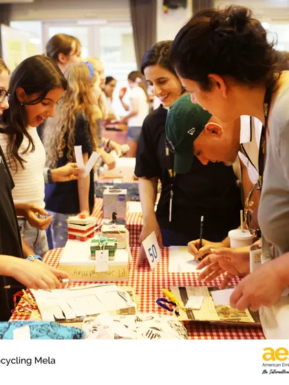 Students sell their unique, upcycled creations to enthusiastic customers. All proceeds from the mela often go to support environmental or social causes chosen by the students.