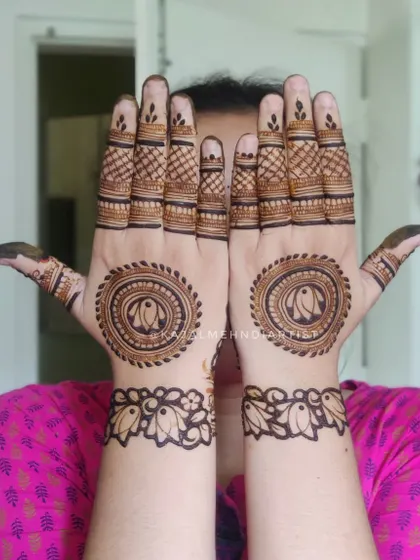 A simple and beautiful mandala design with peacock details. Mandalas are timeless and perfect for any occasion.