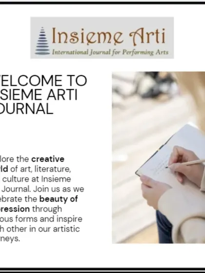 Introducing 'Insieme Arti', a digital journal for performing arts that I helped launch. This platform is a repository for scholars and researchers to publish their work.