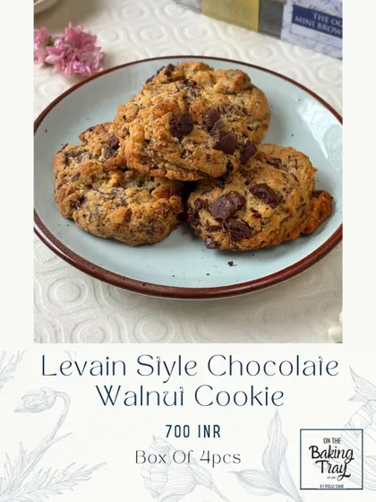 Inspired by the famous New York bakeries, my Levain Style Chocolate Walnut Cookies are thick, chunky, and packed with walnuts and chocolate. A box of these makes for a truly luxe Rakhi gift.