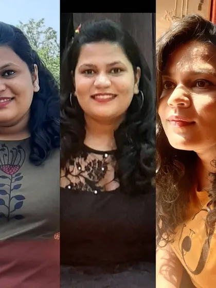 This collage shows different stages of Harshada's transformation. It's a reminder that progress is a journey, not a destination, and celebrating every step is important for motivation.