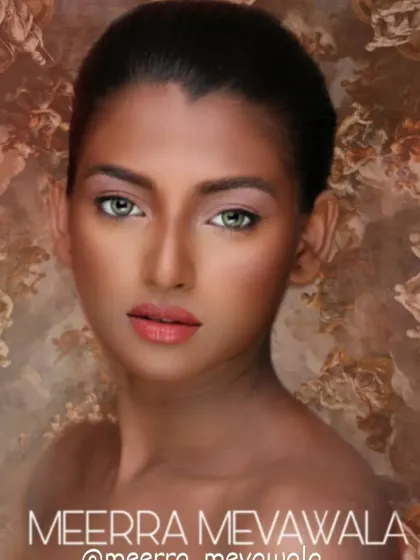 Another portrait from the 'straight makeup' series on a dusky model, showcasing the flawless, skin-like finish of the foundation and the soft, natural-looking enhancement.