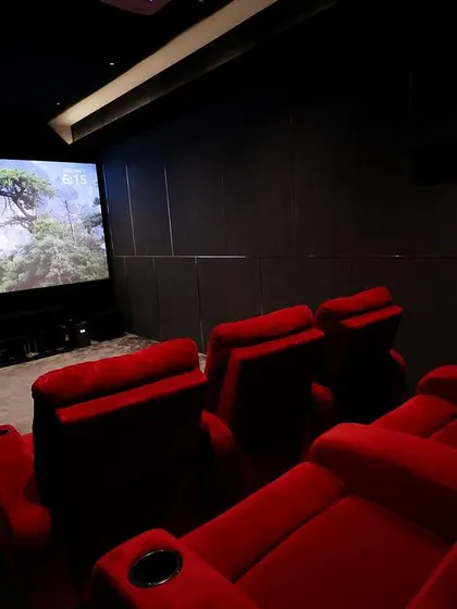 A duplicate of 128, this side view again shows the comfortable seating and the large, immersive screen.