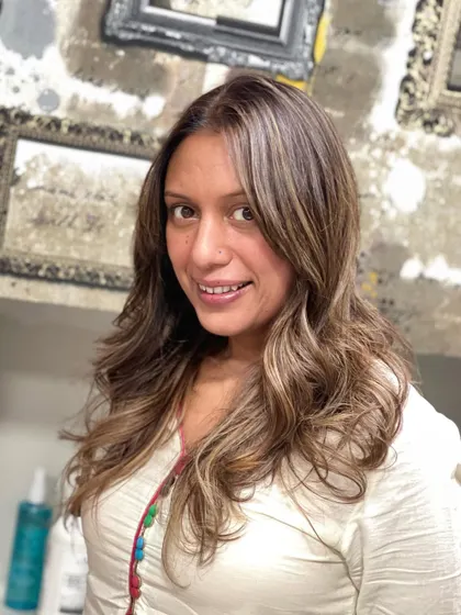 A beautiful transformation that enhances the client's natural beauty.