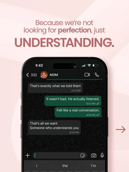 "It wasn't bad. He actually listened. Felt like a real conversation." We're not looking for perfection, just understanding. A real conversation is the first step towards a meaningful connection.
