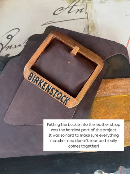 More behind-the-scenes details from the Birkenstock project, showing the different materials and assembly steps.