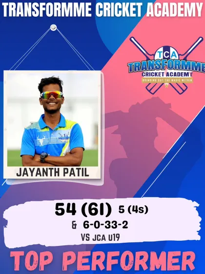 Coach Jayanth Patil leading from the front with an all-round performance in the U-19 Summer Cup.