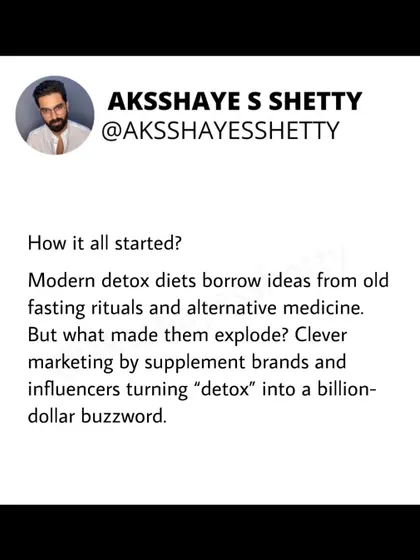 The detox trend exploded due to clever marketing by supplement brands and influencers. They turned "detox" into a billion-dollar buzzword, borrowing ideas from old fasting rituals.
