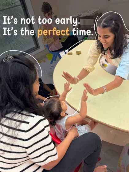 It's never too early to start. In fact, it's the perfect time. This beautiful moment shows a mother and her baby enjoying a simple, interactive activity that builds connection and stimulates early brain development.