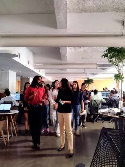 A glimpse into our #OpenDoor event at the Mumbai studio, where we welcomed students from Vastu Kala Academy College of Architecture. Our team members led a guided tour and shared insights into our design process.