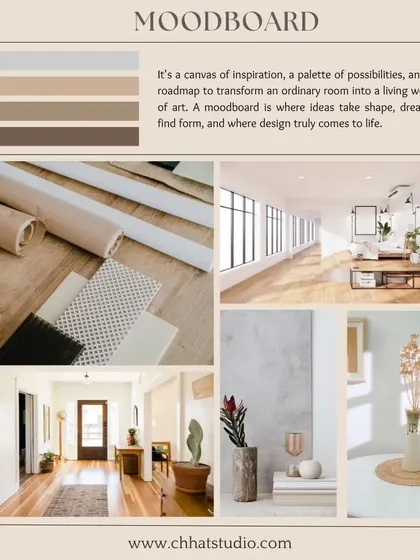 A mood board is where design truly comes to life. It's a canvas of inspiration and a roadmap that helps me and my clients align on a vision, transforming an ordinary room into a living work of art.