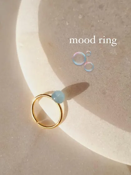 My Aquamarine Mood Ring is a simple, elegant piece for finding your calm.