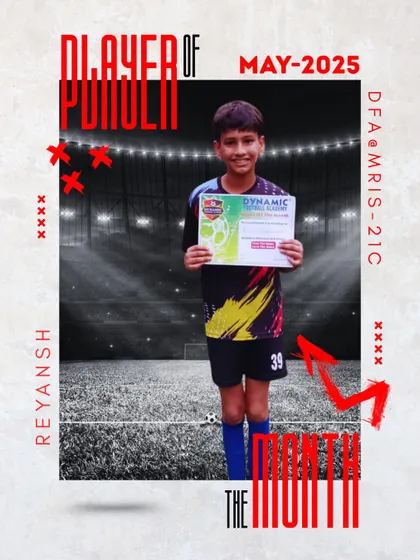 Reyansh, Player of the Month for May 2025.
