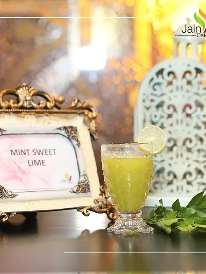 Sip on pure bliss with our refreshing Mint Sweet Lime juice, a perfect welcome drink to start any celebration.