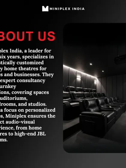 A summary of who I am. With over six years of experience, I specialize in acoustically customized luxury home theaters and offer expert consultancy for a wide range of audio-visual projects.