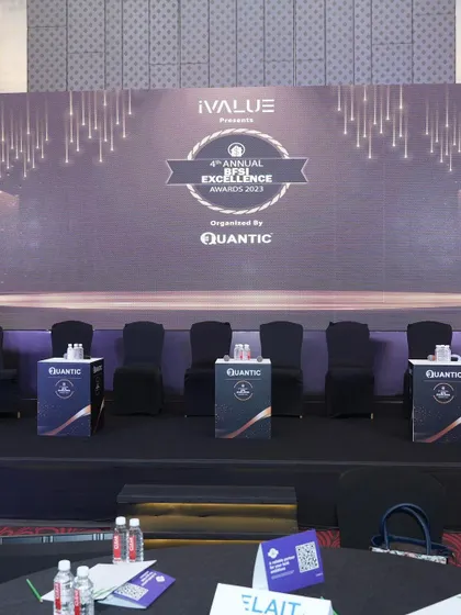 Behind the scenes and on stage at the 4th Annual BFSI Excellence Awards. These events require a formal tone and a deep dive into the financial world, which I thoroughly enjoy preparing for.