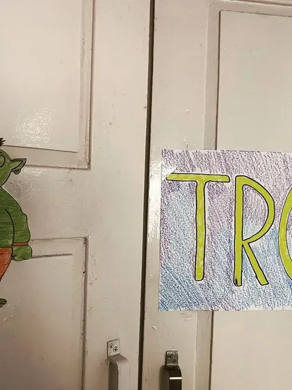 Welcome to the Troll room. At our kindergarten, each room is named after a beloved character from a children's book, creating an immersive world of stories and imagination from the moment you walk in.