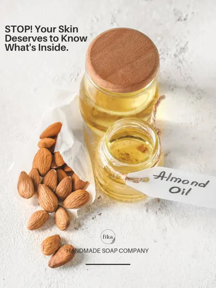 Stop. Your skin deserves to know what's inside. I believe in transparency, which is why I focus on pure, natural ingredients like this cold-pressed almond oil. No fillers, no harsh chemicals, just pure goodness.