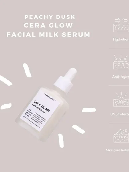 Good skin is better than filters. My Cera Glow Facial Milk Serum, with Oat Protein and Papaya Enzymes, blends together to hydrate, nourish, and repair your skin for a loveable glow.