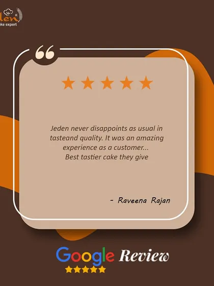 Jeden never disappoints as usual in taste and quality." We are so happy to be your trusted choice for tasty cakes.